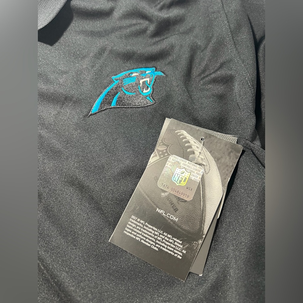 Nike Dri-FIT Carolina Panthers NFL victory Polo shirt black size medium football - Picture 8 of 14